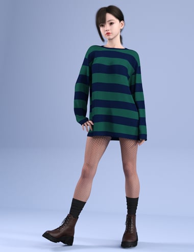 dforcehnc24looselongsleeveshir