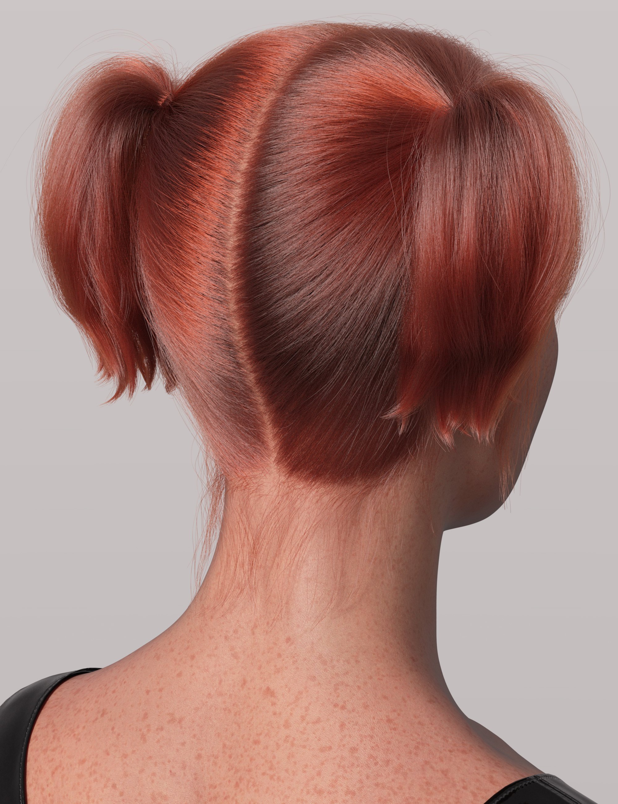 dForce Strand-Based Voluminous Pigtails Hair for Genesis 9