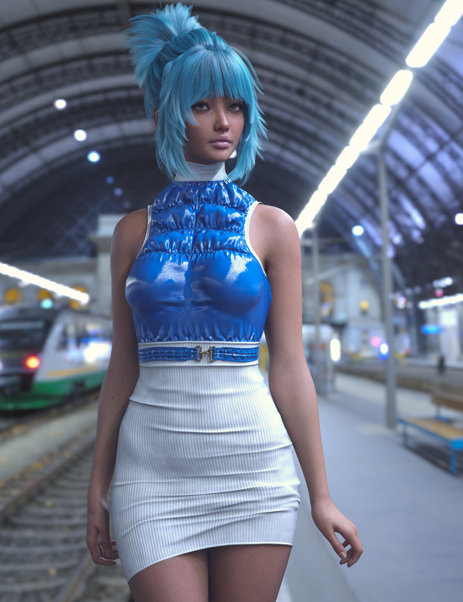 dForce Puffer Fashion Dress for Genesis 9