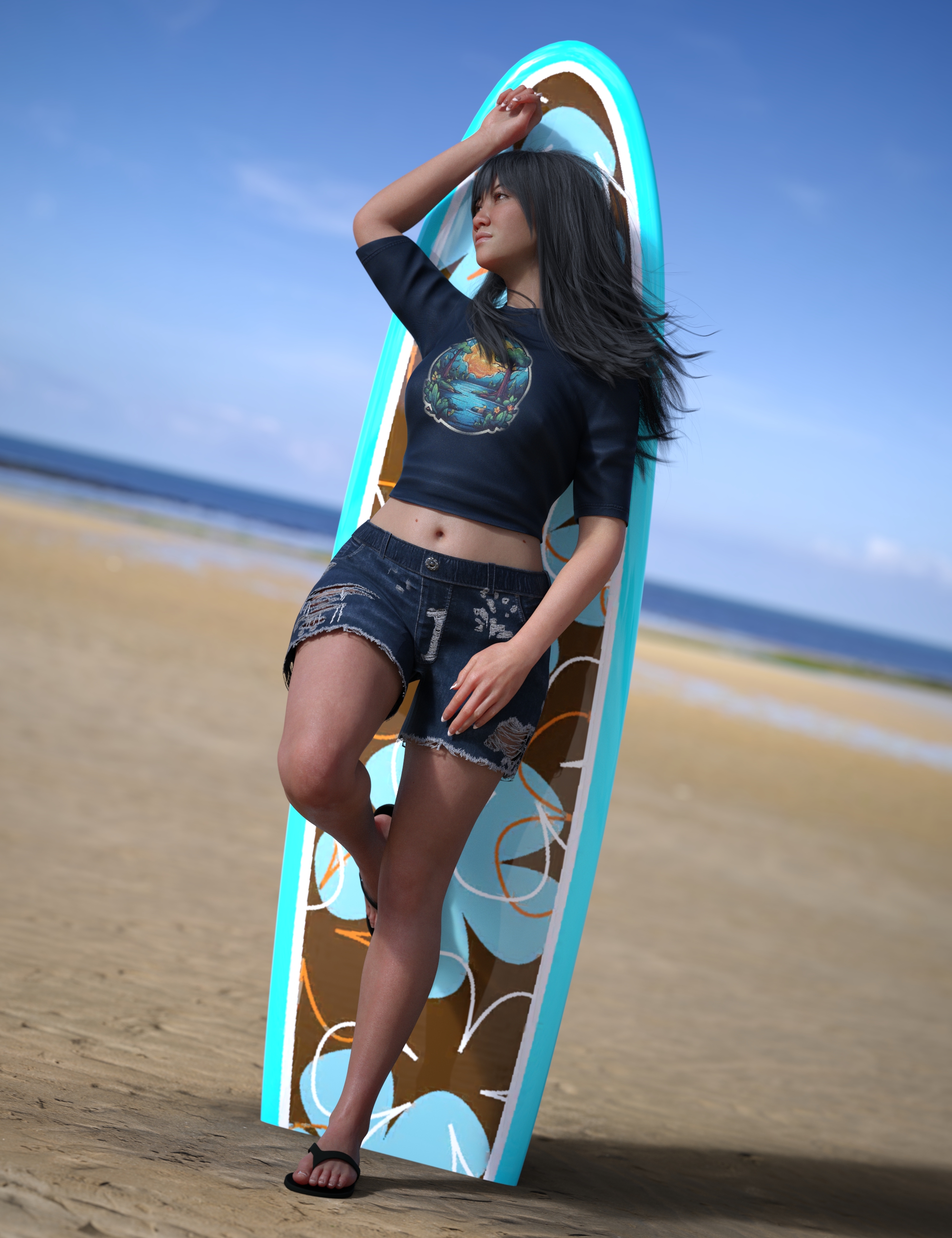 Surfs Up Outfit for Genesis 9 by: Barbara BrundonUmblefugly, 3D Models by Daz 3D