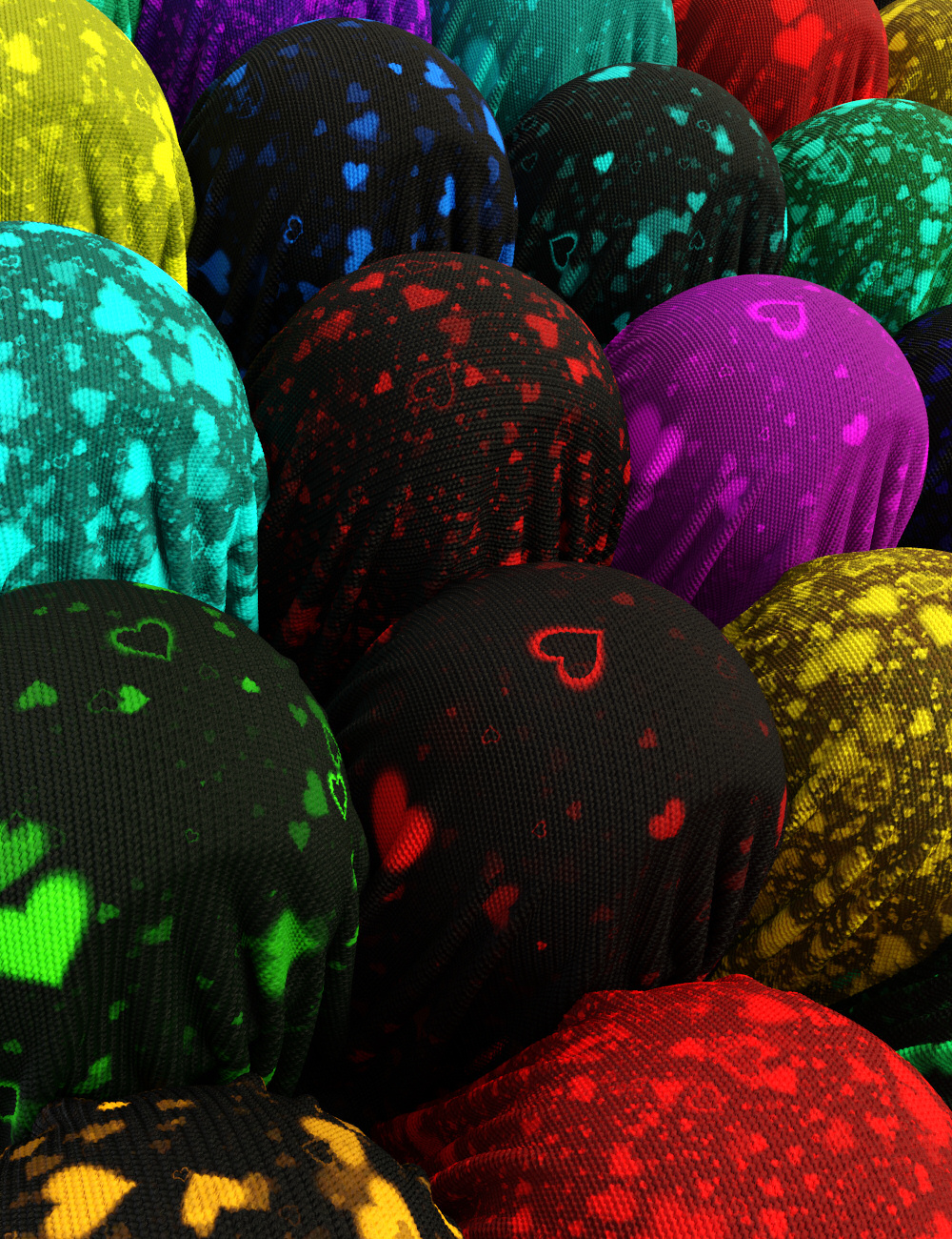 MMX Heart Fabric Patterns for Iray by: Mattymanx, 3D Models by Daz 3D