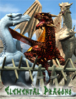 Elemental Dragons 3 Pack by: RawArt, 3D Models by Daz 3D
