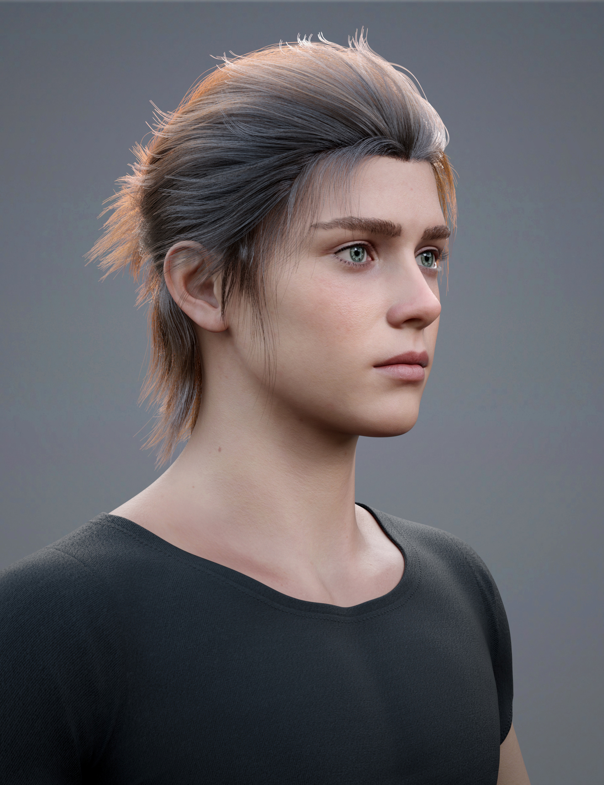 dForce BS Wolf Tail Short Hair For Genesis 9