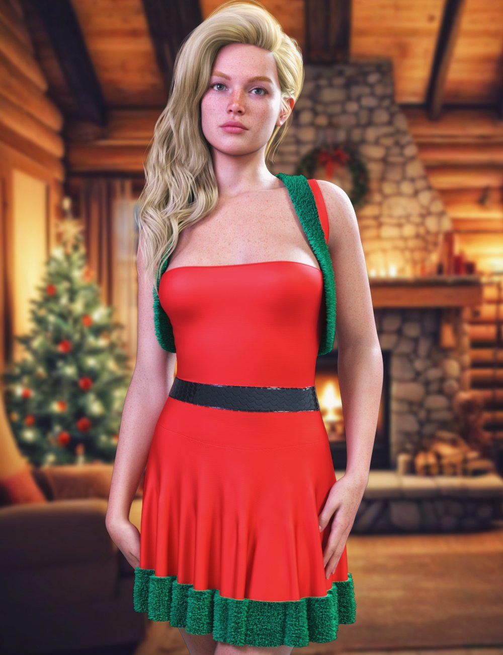 JMR dForce Christmas Time Outfit for Genesis 9 and 8 Females by: JaMaRe, 3D Models by Daz 3D