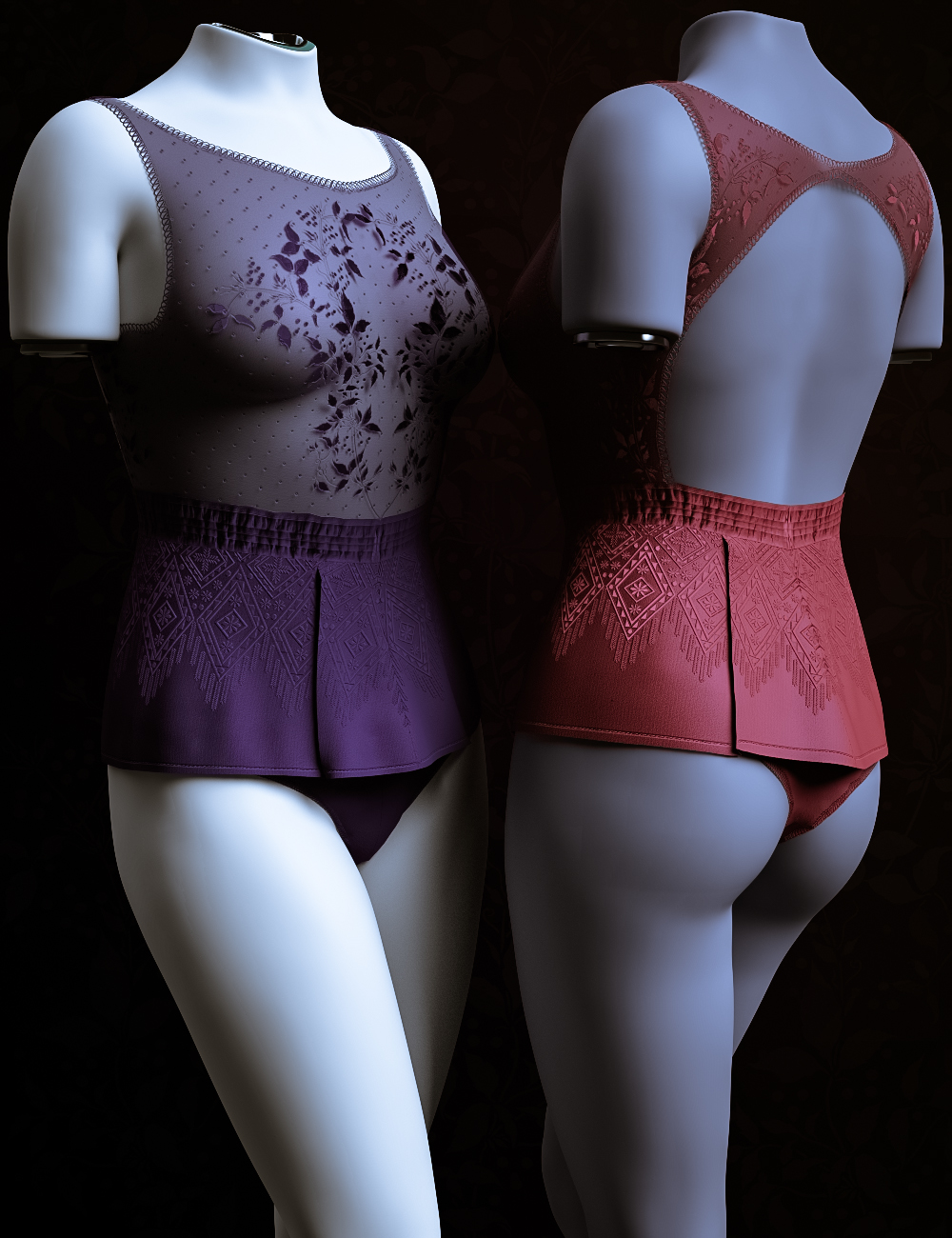 dForce Eline Dress for Genesis 9, 8.1 and 8 Female by: SUSHMART, 3D Models by Daz 3D