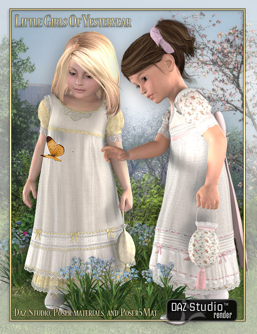 Little Girls of Yesteryear by: LaurieS, 3D Models by Daz 3D