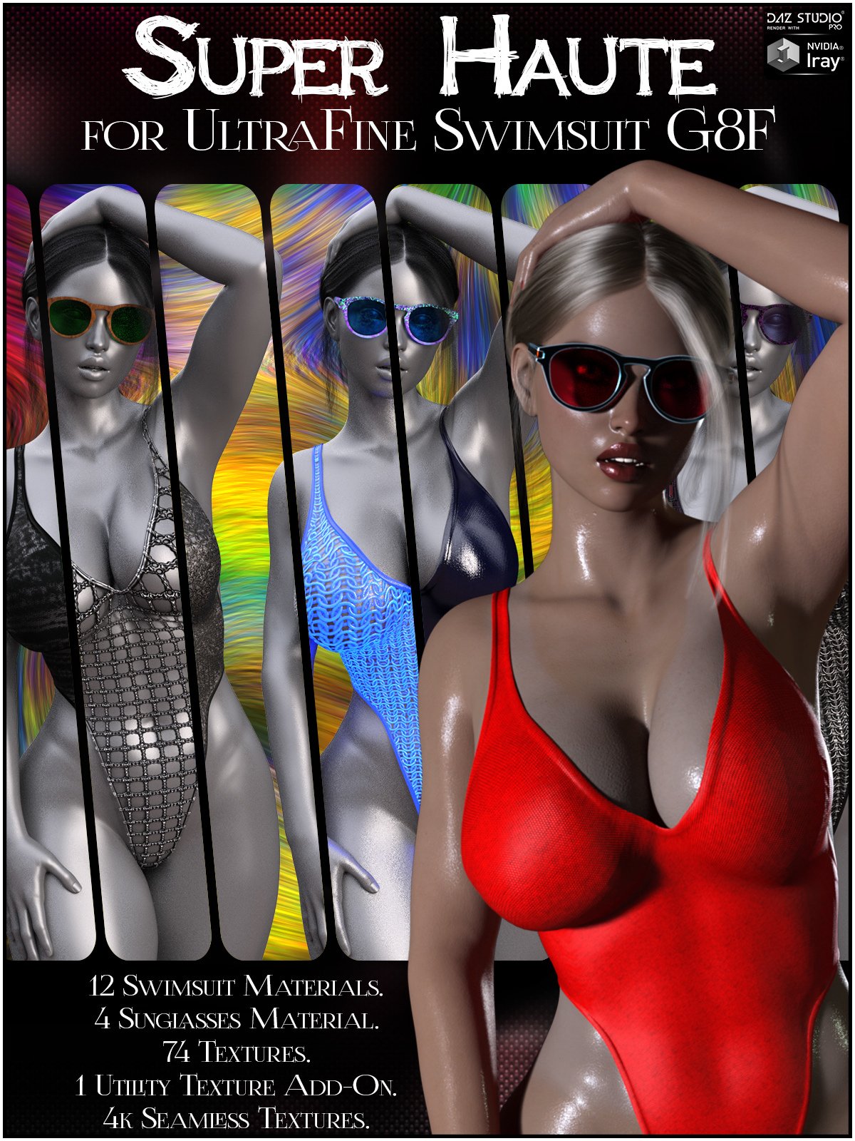 Super Haute for UltraFine Swimsuit G8F by: SWTrium, 3D Models by Daz 3D