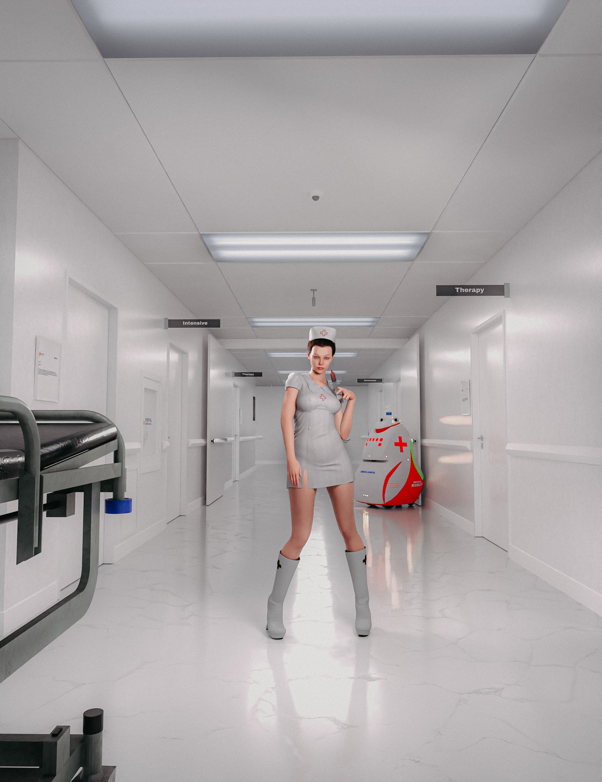 HT Hospital Corridor The Hive by: Hate94Neu, 3D Models by Daz 3D