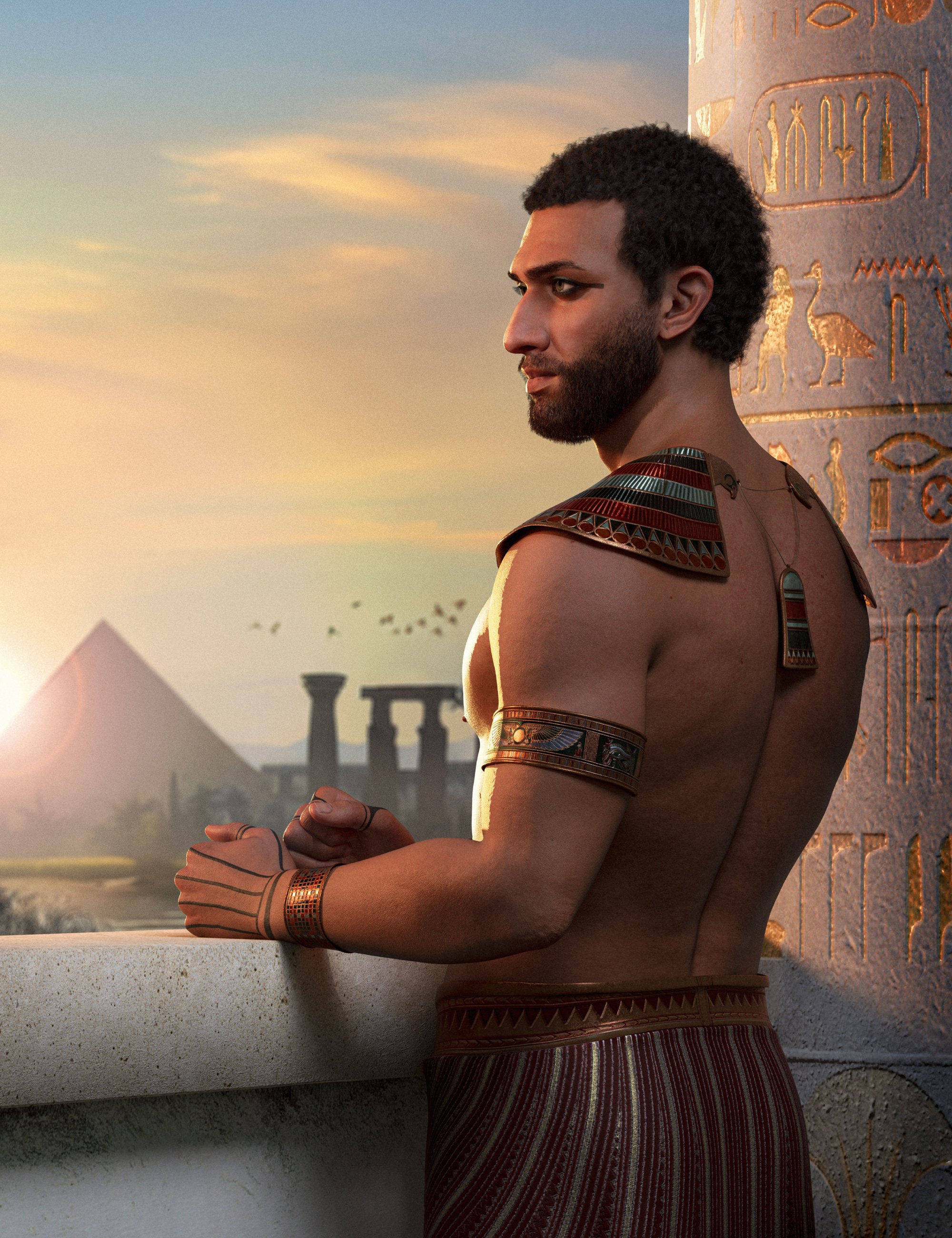 MENFIS: The Egyptian Bundle for Genesis 9 by: Faber Inc, 3D Models by Daz 3D