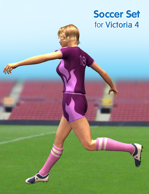 Soccer Set for Victoria 4 by: Andrey Pestryakov, 3D Models by Daz 3D