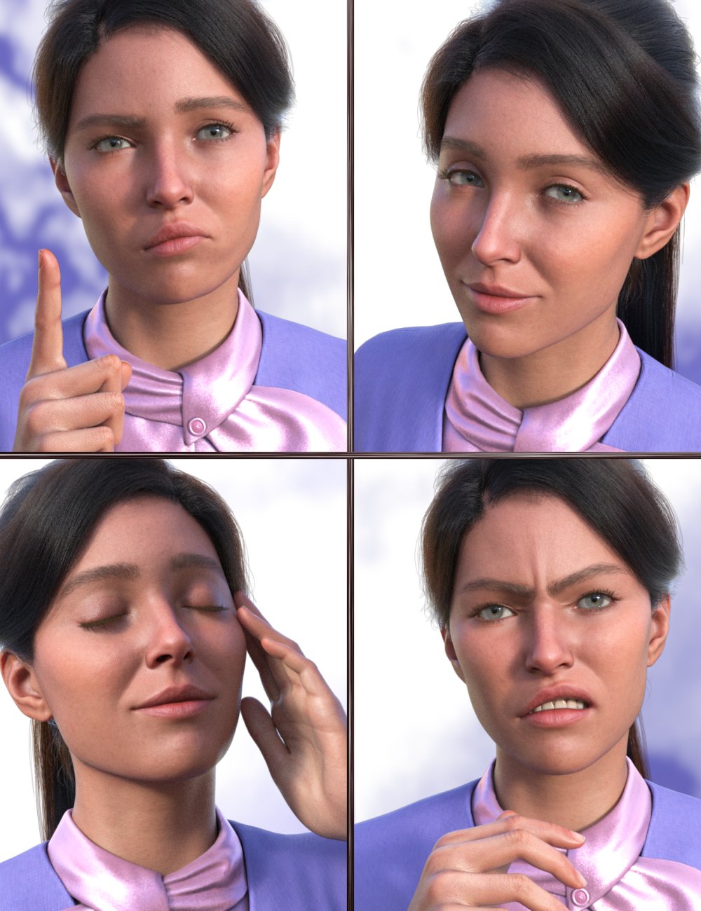 JW Formal Lady Expressions for Ashley 9 by: JWolf, 3D Models by Daz 3D