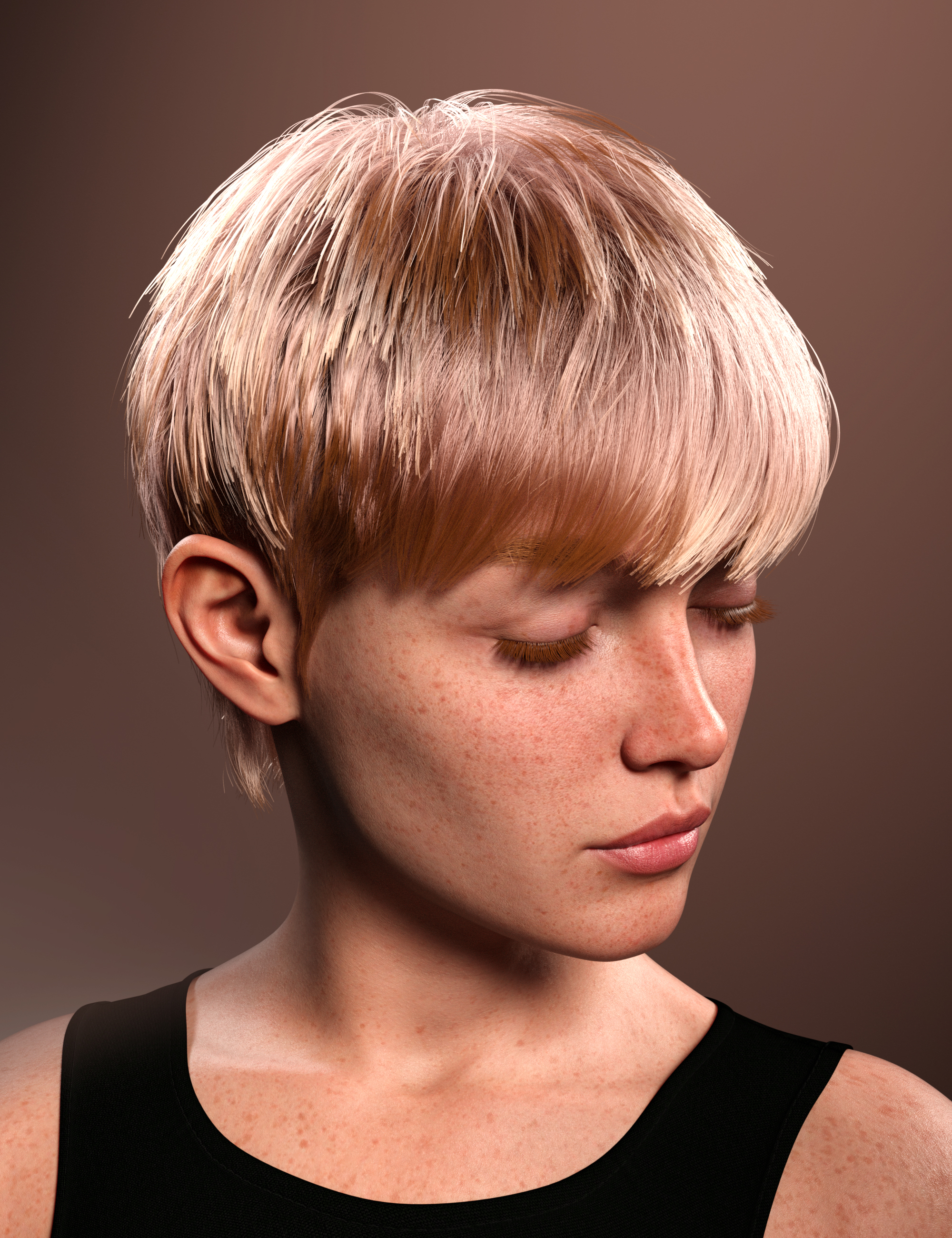  dForce FE Strand-Based Edgy Short Hair for Genesis 9 | Daz 3D