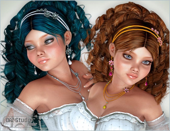 Duchesse Hair by: goldtasselSWAM, 3D Models by Daz 3D