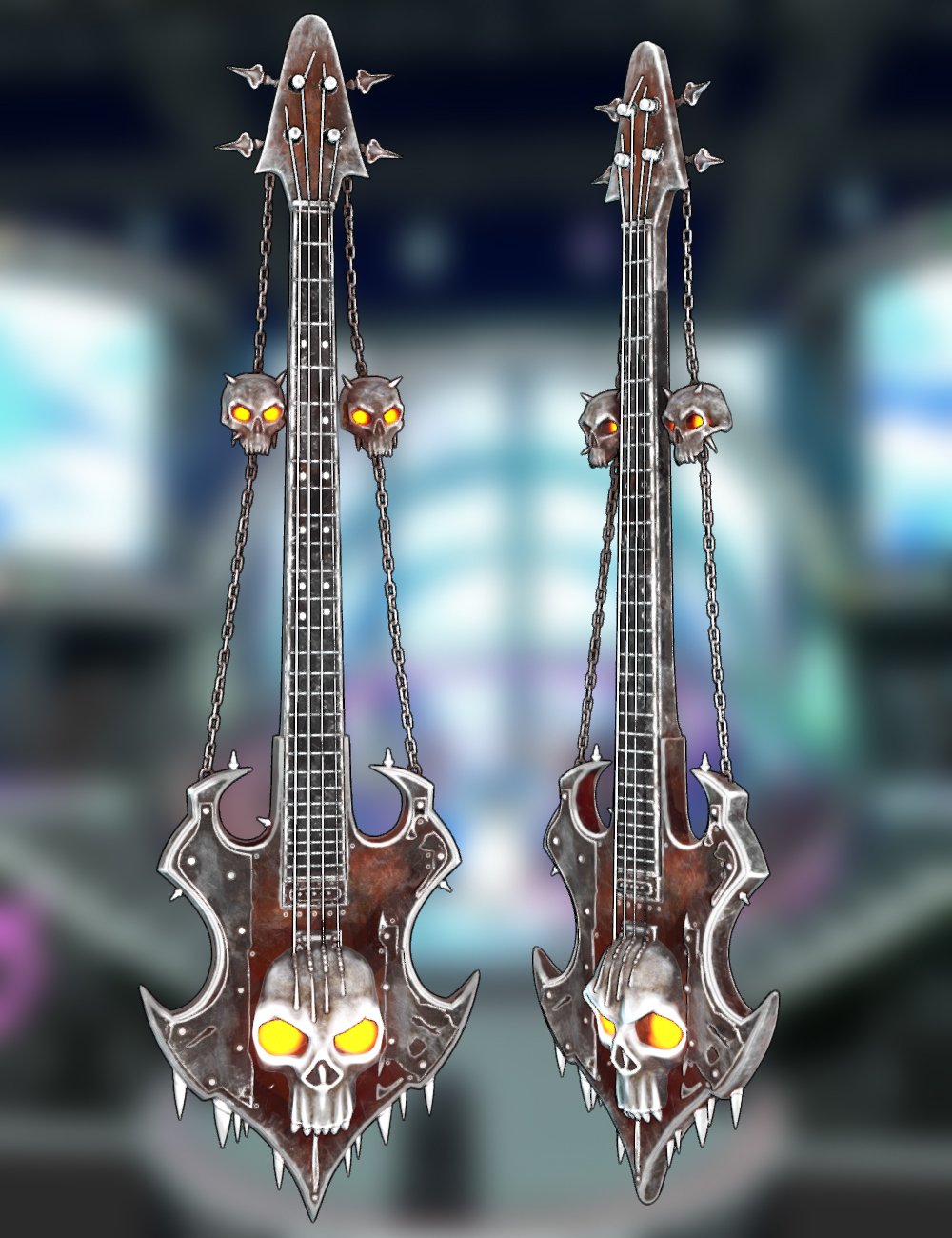 XI Demonic Guitar Set | Daz 3D