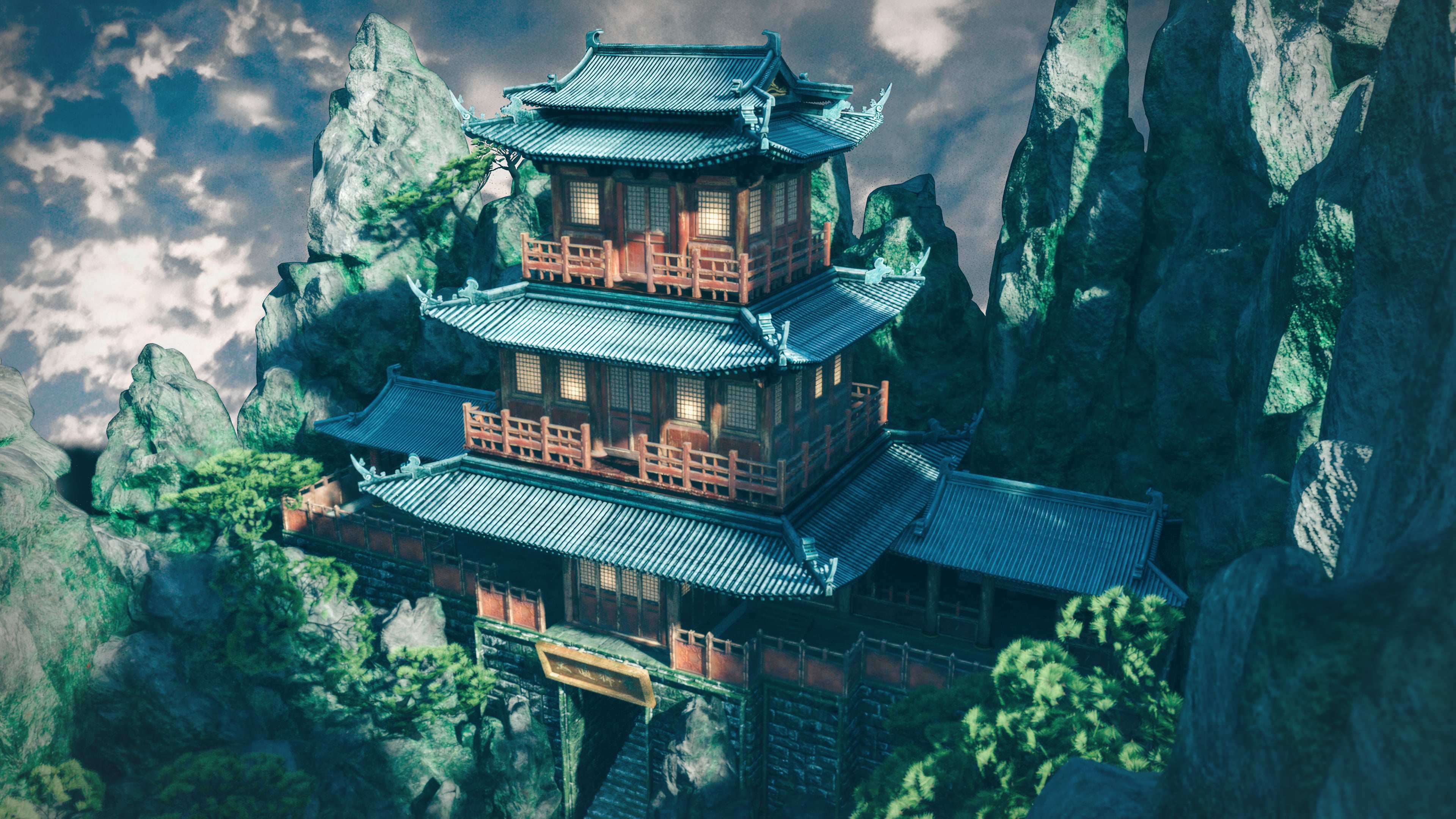 CHINESE MOUNTAIN TEMPLE MINECRAFT visual data 3