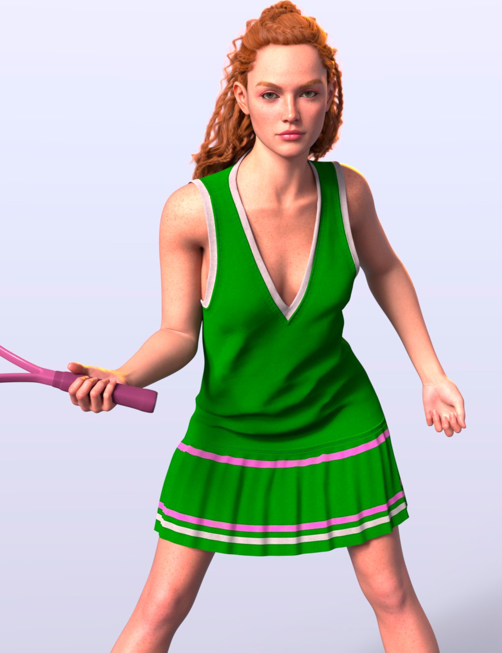 dForce Tennis Style Dress for Genesis 9, 8, and 8.1 by: Dimidrol, 3D Models by Daz 3D