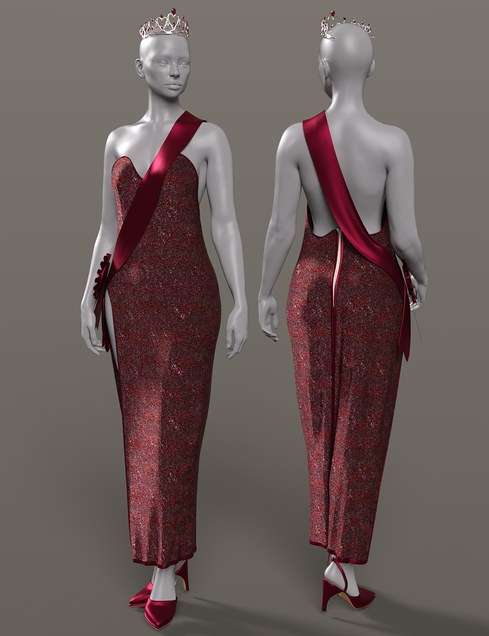 InStyle - dForce Pageant Queen Outfit for Genesis 8 Female and Genesis ...
