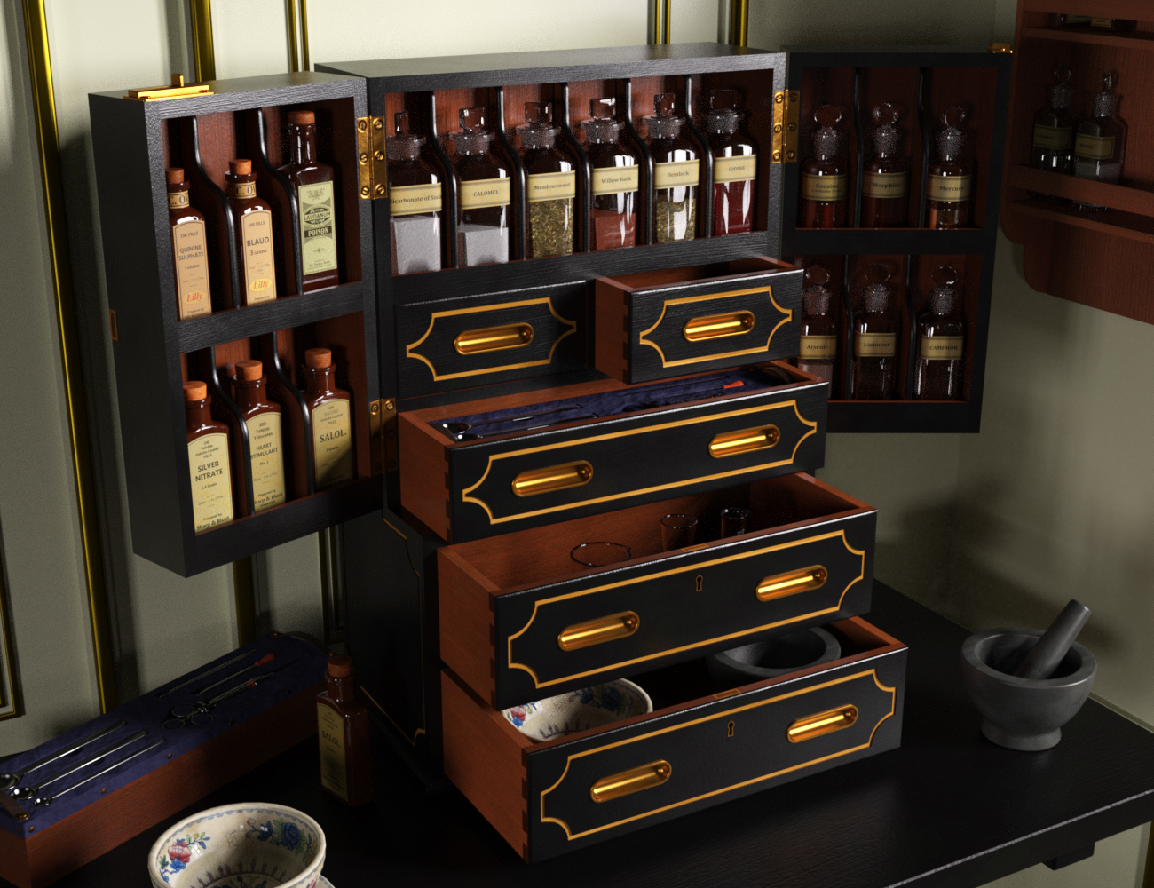 Victorian Medicine Cabinet