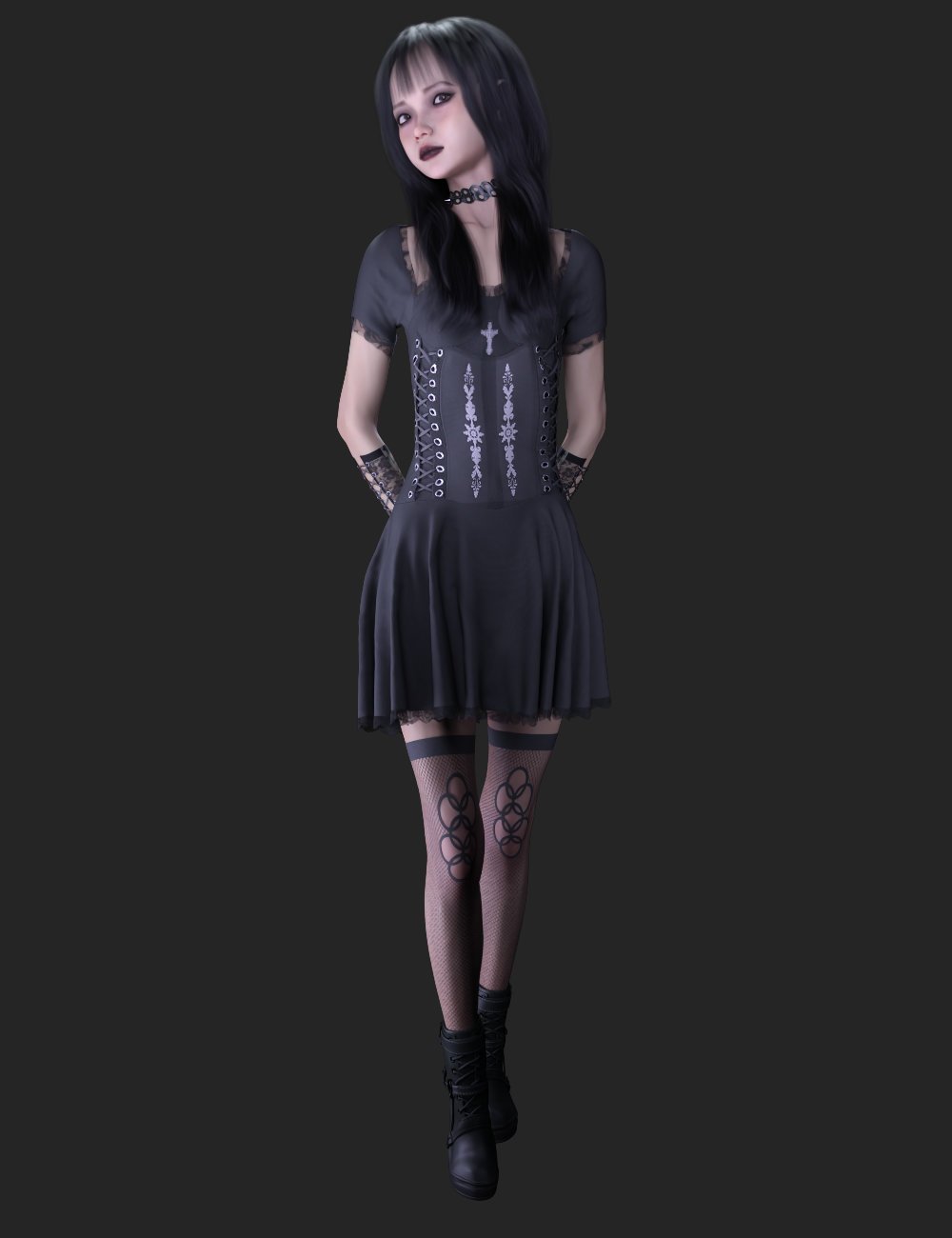 FG Dark Gothic Outfit by: IronmanFugazi1968, 3D Models by Daz 3D