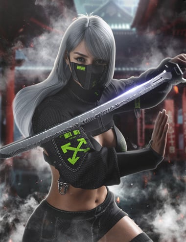 AJC Nexus Blade Outfit For Genesis 9 Feminine