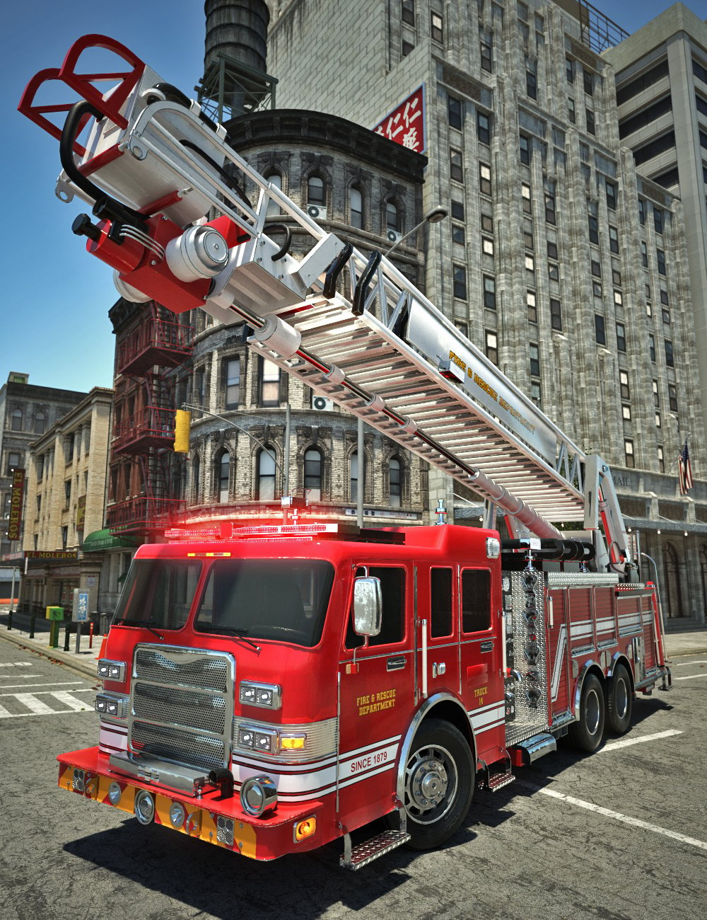 XI Fire Engine by: Xivon, 3D Models by Daz 3D