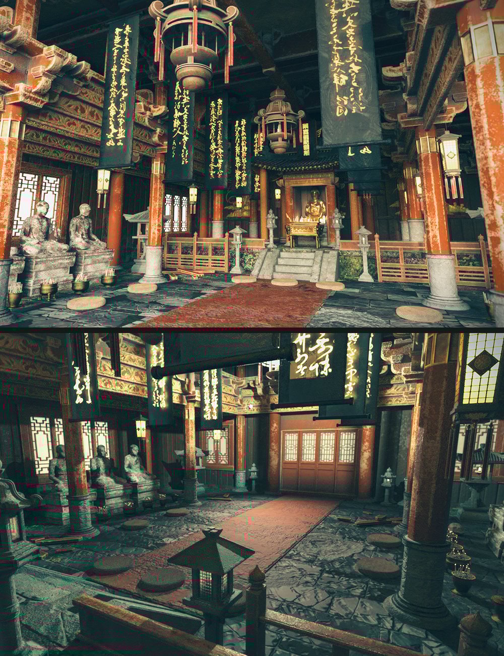 Chinese Temple Interior by: Polish, 3D Models by Daz 3D