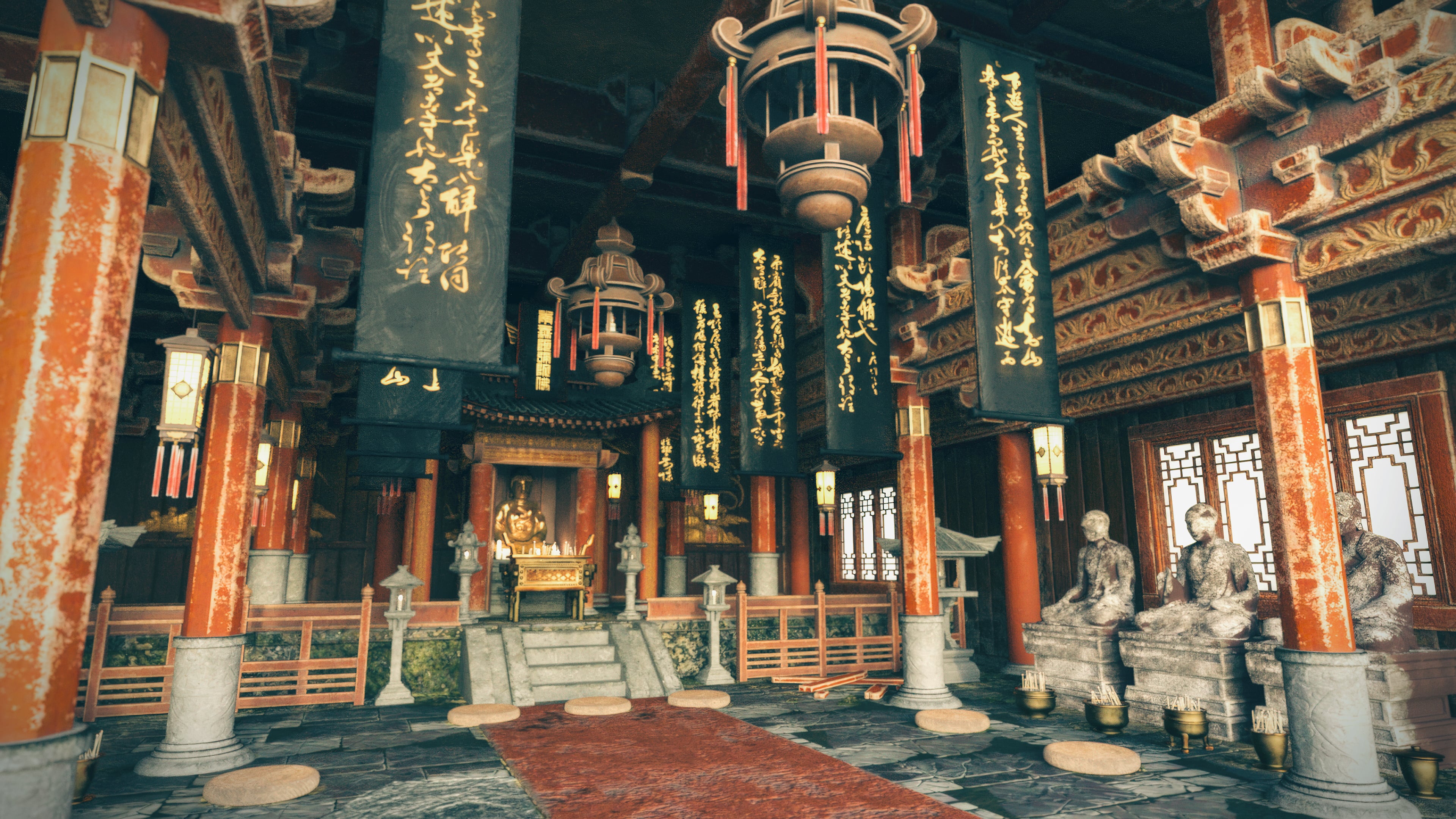 CHINESE TEMPLE INTERIOR visual data 6