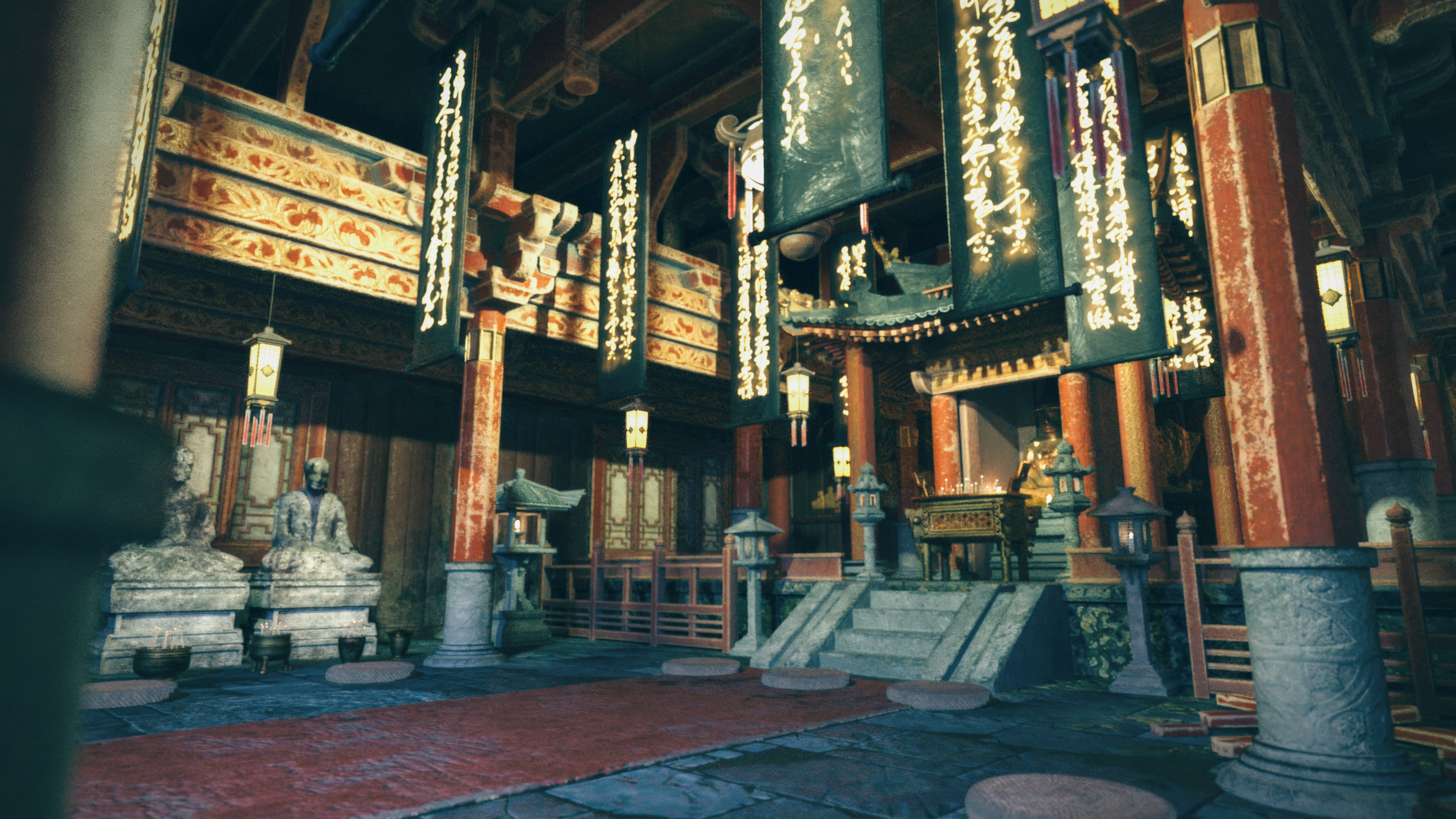 CHINESE TEMPLE INTERIOR visual data 3