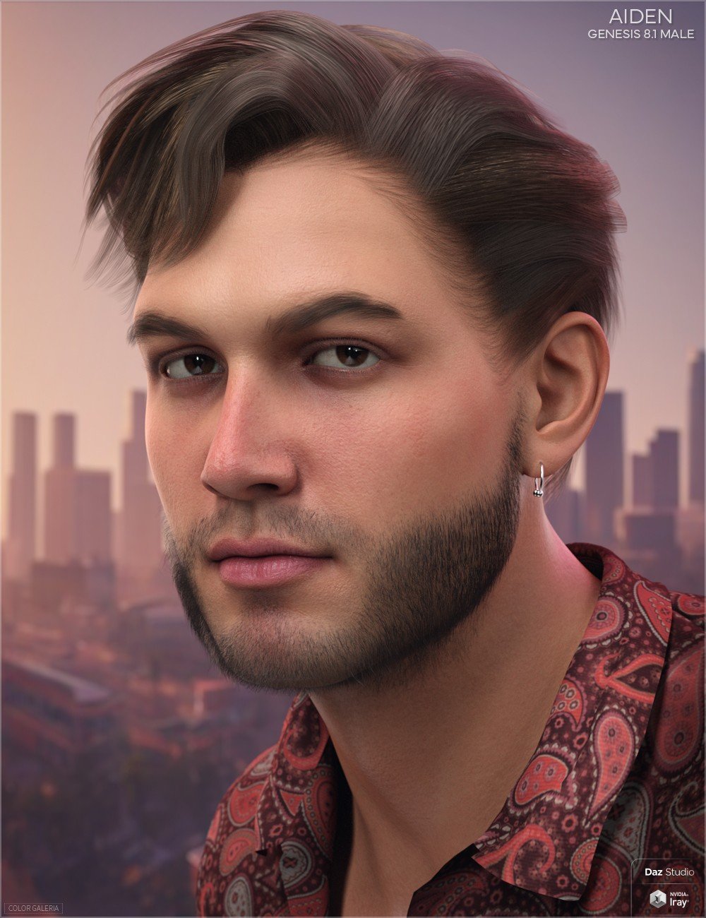 CGI Aiden for Genesis 8.1 Male by: Color Galeria, 3D Models by Daz 3D