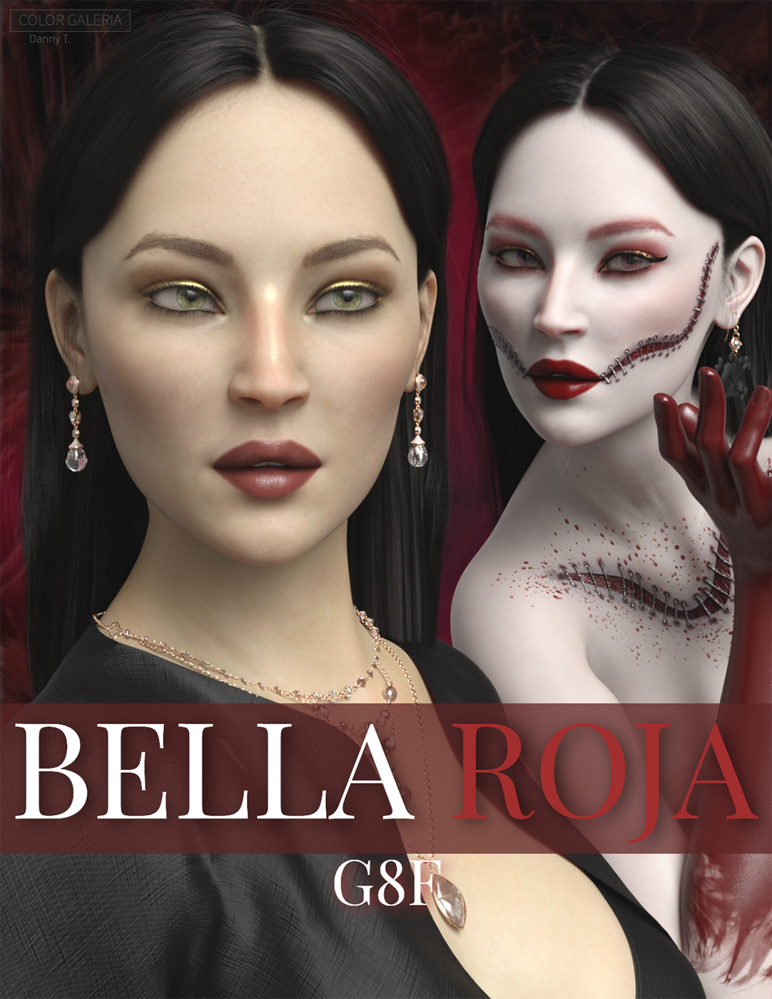 Bella Roja for Genesis 8 Female by: Color Galeria, 3D Models by Daz 3D