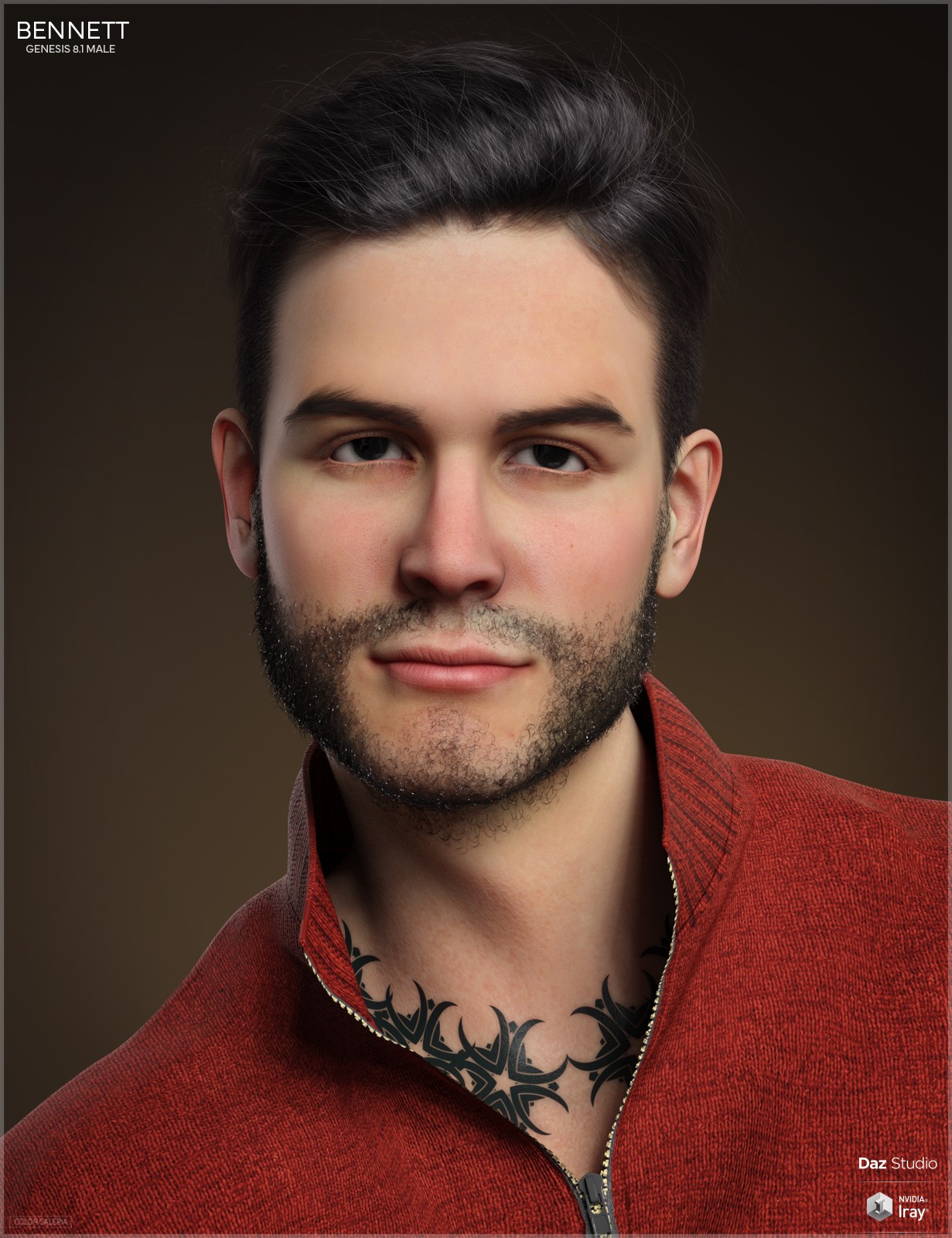 CGI Bennett for Genesis 8.1 Male by: Color Galeria, 3D Models by Daz 3D