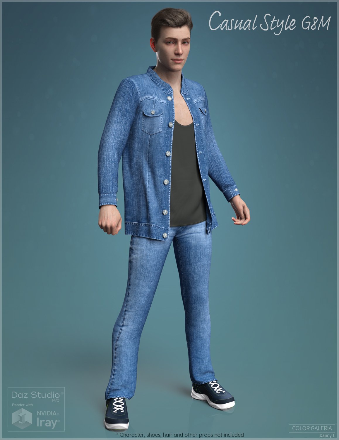 CGI Casual Style Outfit for Genesis 8 Male by: Color Galeria, 3D Models by Daz 3D