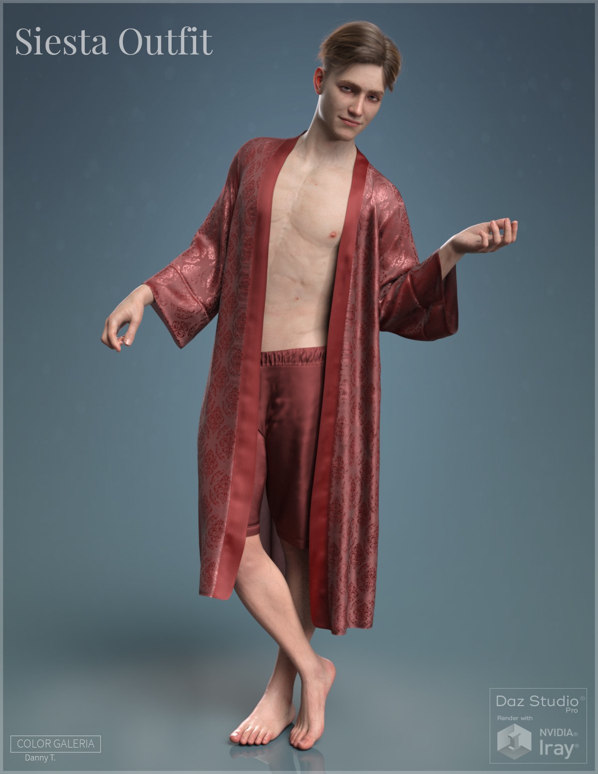 dForce - Siesta Outfit for Genesis 8 Male by: Color Galeria, 3D Models by Daz 3D