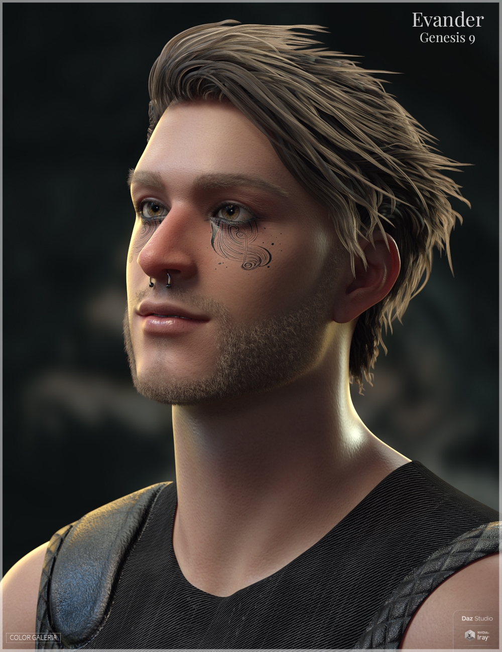 CGI Evander for Genesis 9 by: Color Galeria, 3D Models by Daz 3D