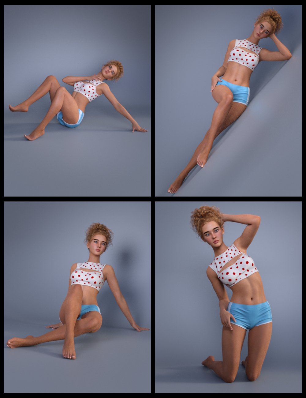 EG Lovely Poses 7 for Genesis 9 by: Ergou, 3D Models by Daz 3D