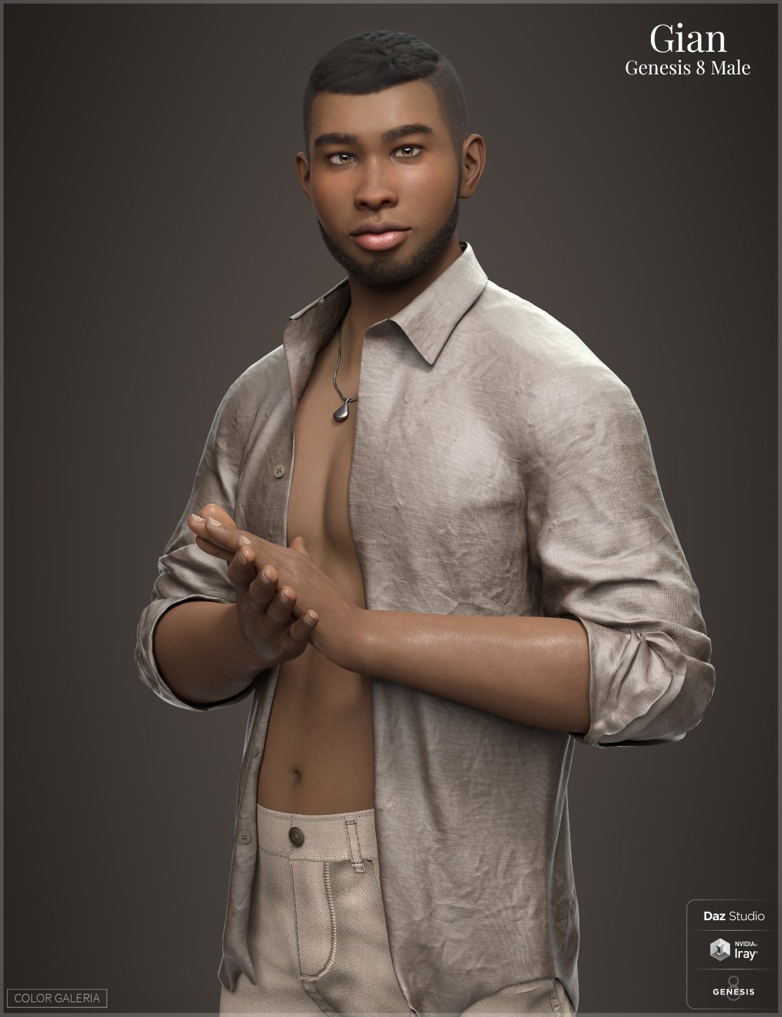 CGI Gian for Genesis 8 Male by: Color Galeria, 3D Models by Daz 3D