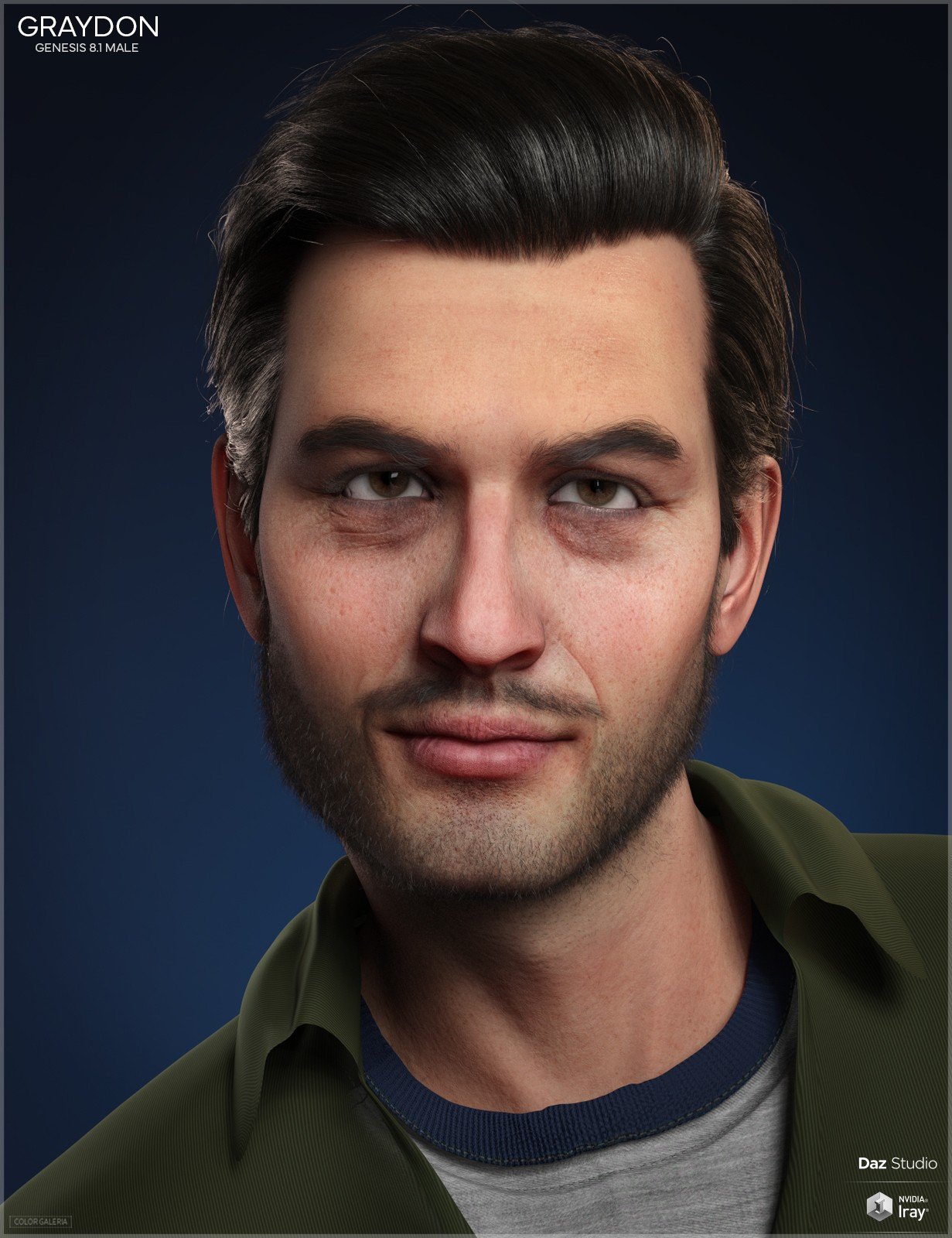 CGI Graydon for Genesis 8.1 Male by: Color Galeria, 3D Models by Daz 3D