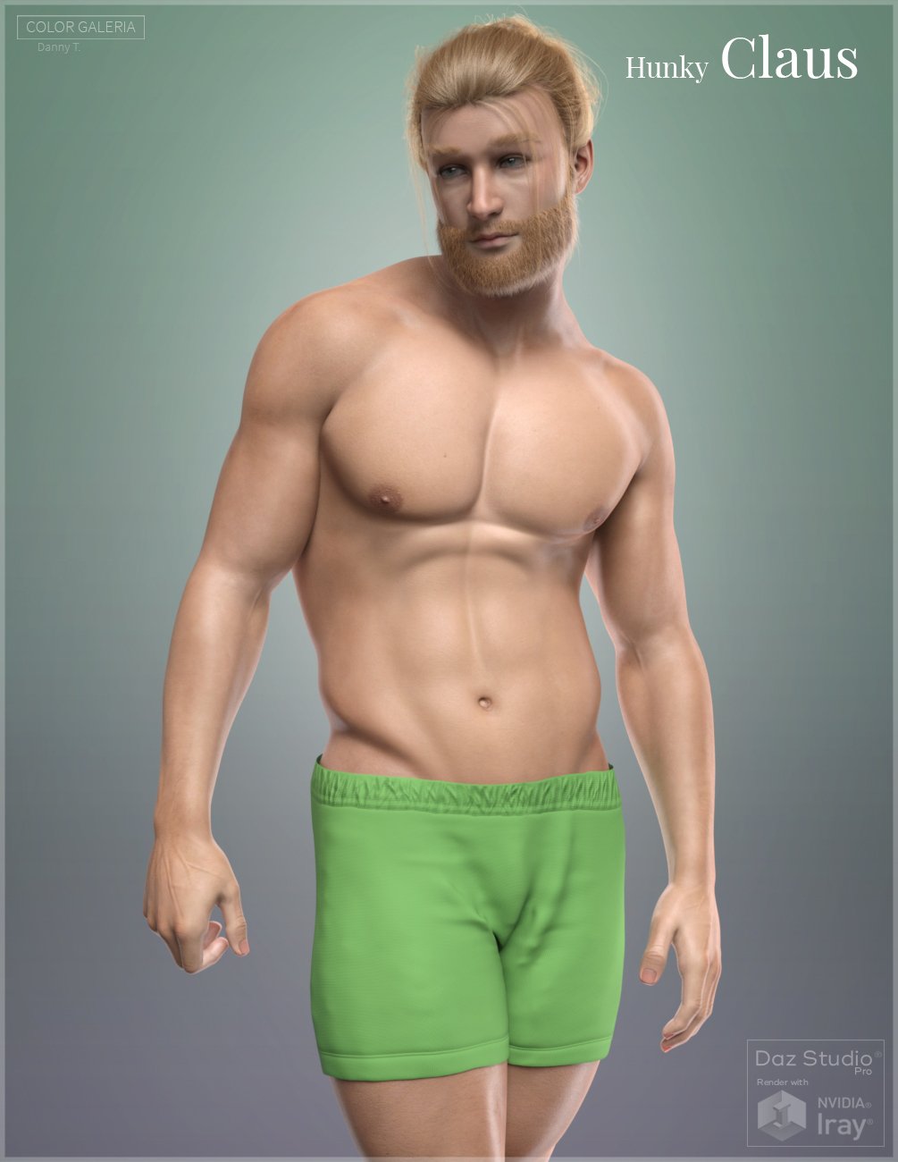 Hunky Claus for Genesis 8 Male by: Color Galeria, 3D Models by Daz 3D