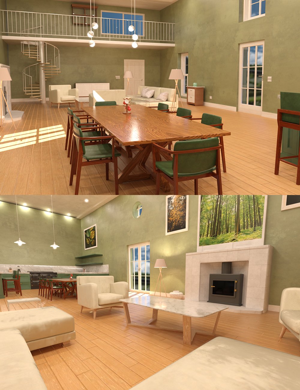Willow Bend House by: bituka3d, 3D Models by Daz 3D