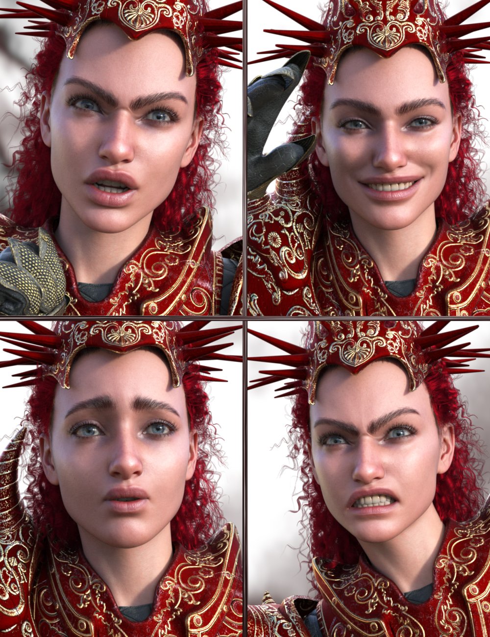 JW The Brave One Expressions for Sylvia 9 by: JWolf, 3D Models by Daz 3D