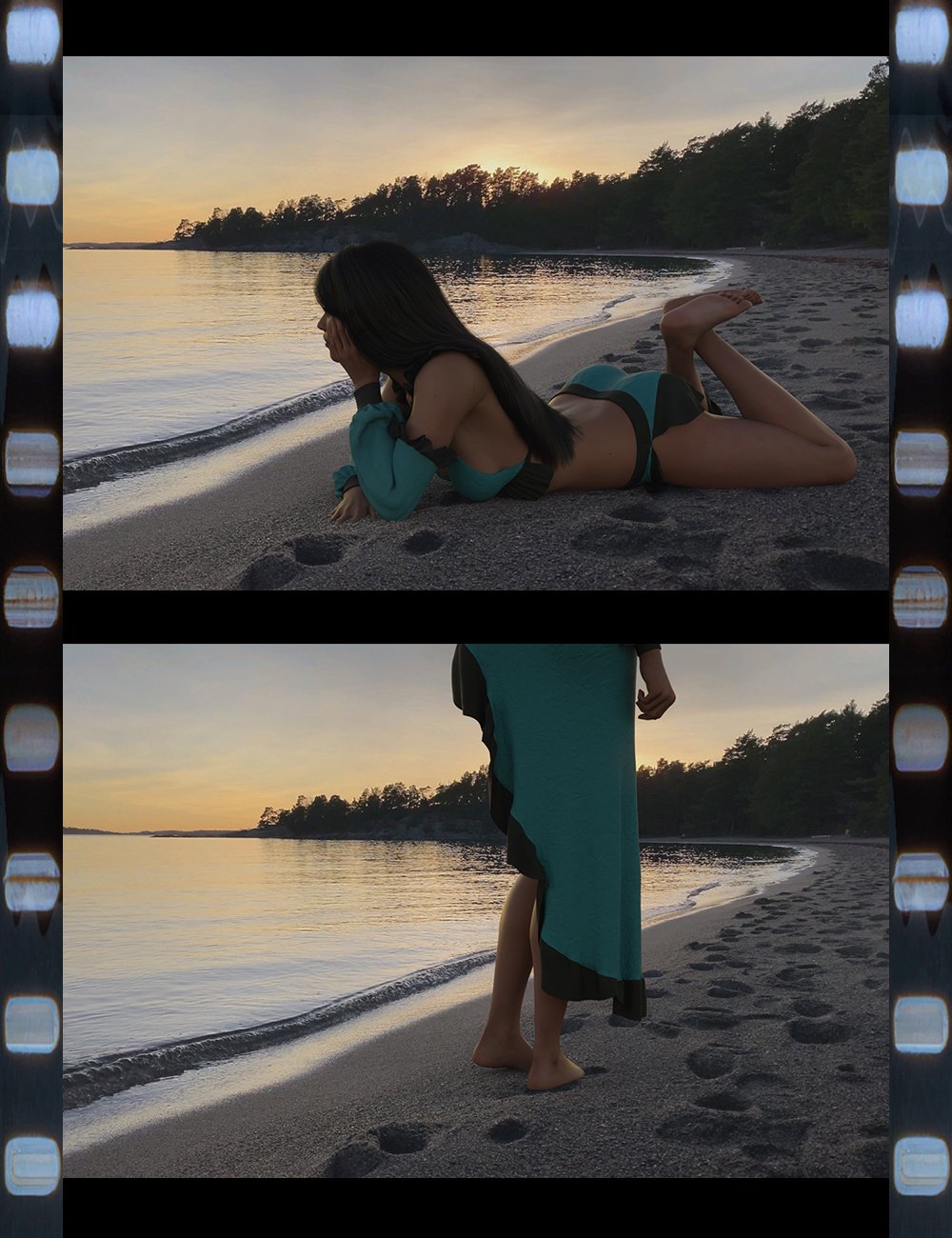 Video Backgrounds – Beach Sunset – Clip 01