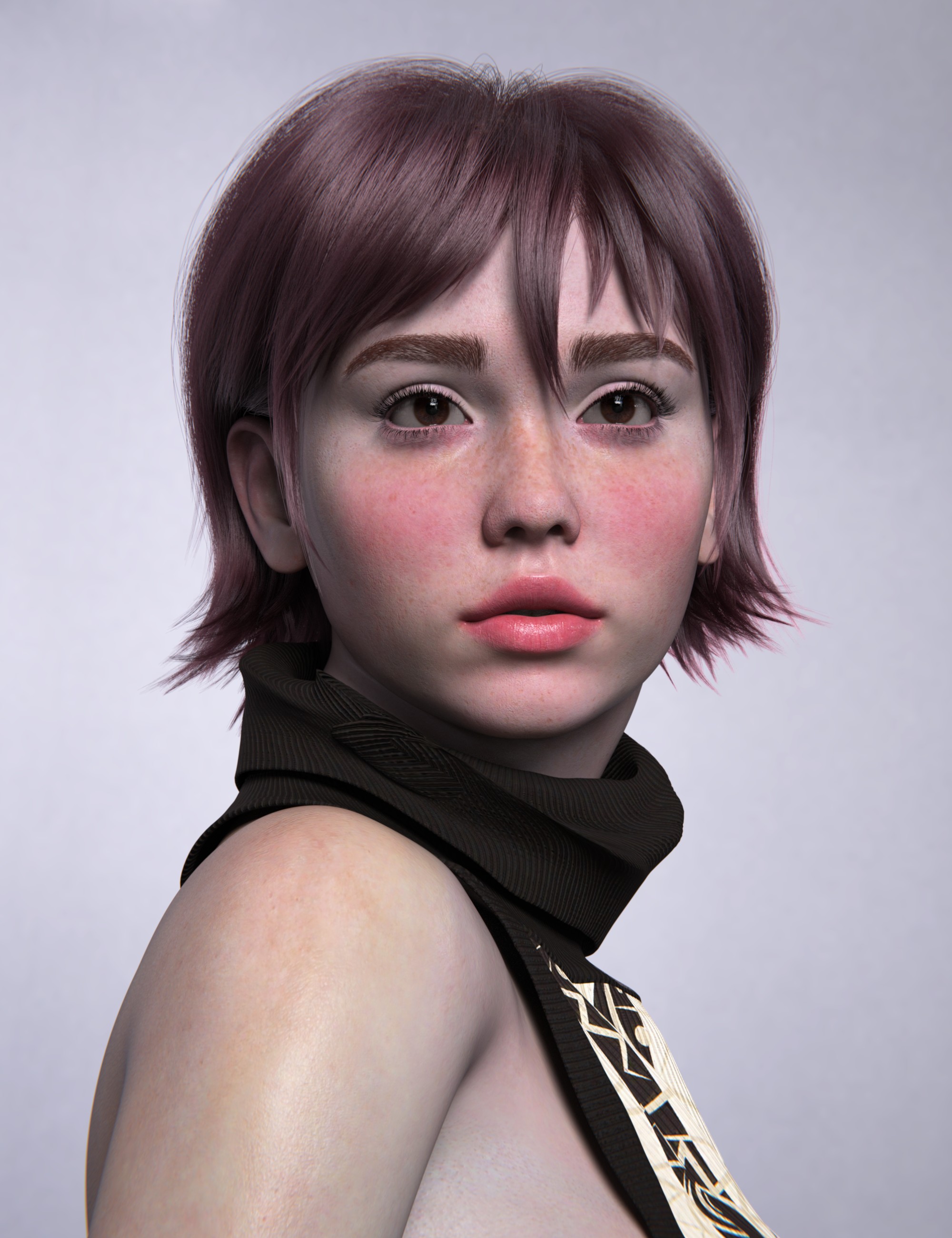 dForce AK Vibrant Hair for Genesis 9 by: Art Ken, 3D Models by Daz 3D