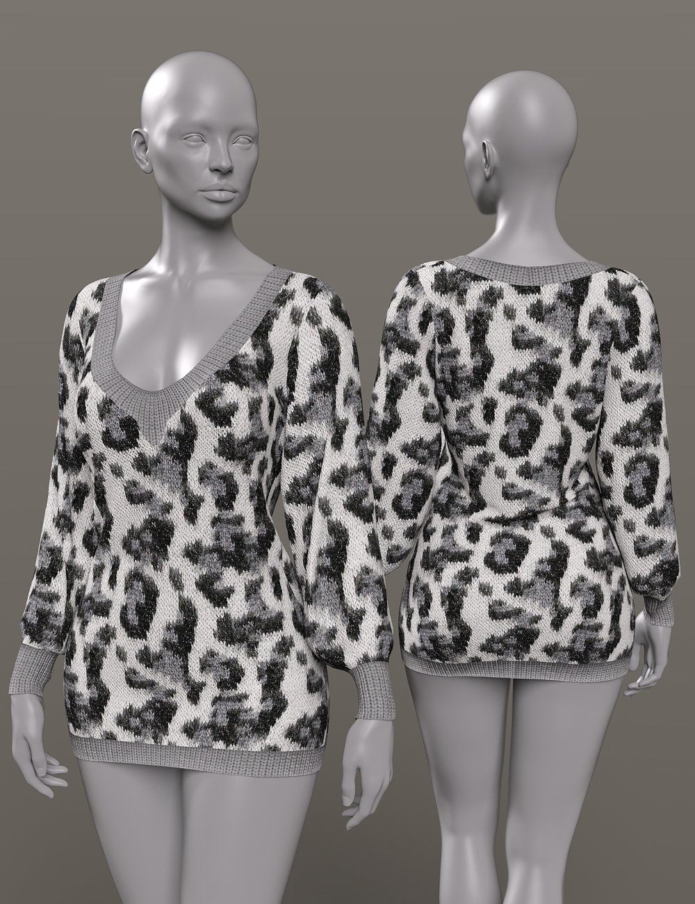 InStyle - dforce Autumn Breeze Sweater Dress Genesis 9 Texture Add-On