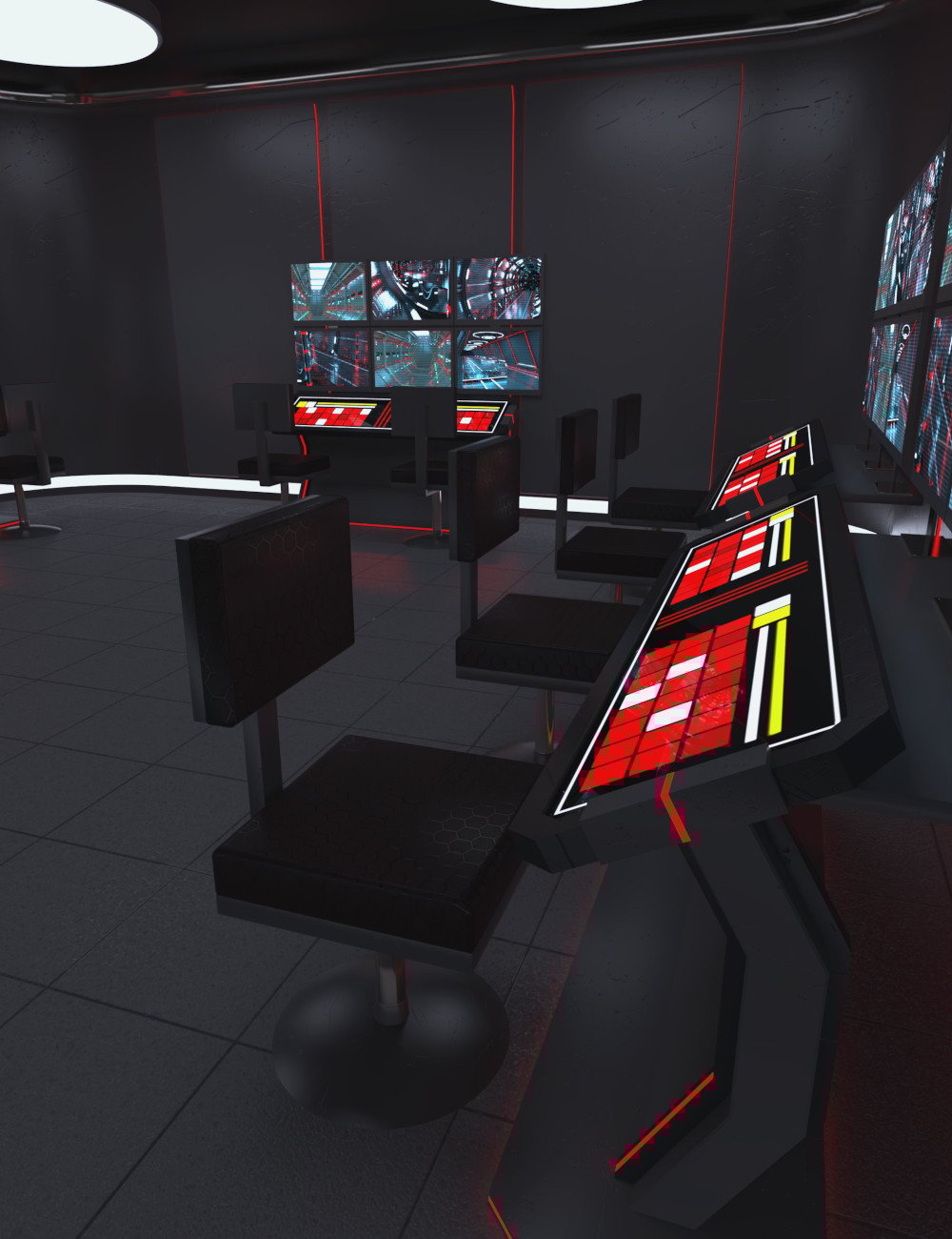 Sci Fi Surveillance Room by: , 3D Models by Daz 3D