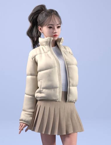 BRIEFING 3Dジャケット&スカート dForce HnC24 Basic Padded Jacket and Vest for Genesis 9 | Daz 3D