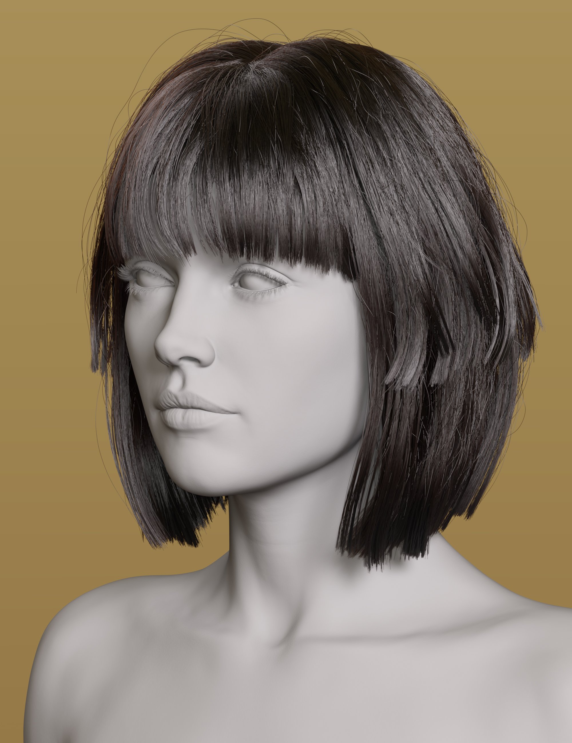 HS Choppy Bob Hair for Genesis 9 by: Hair Studio, 3D Models by Daz 3D