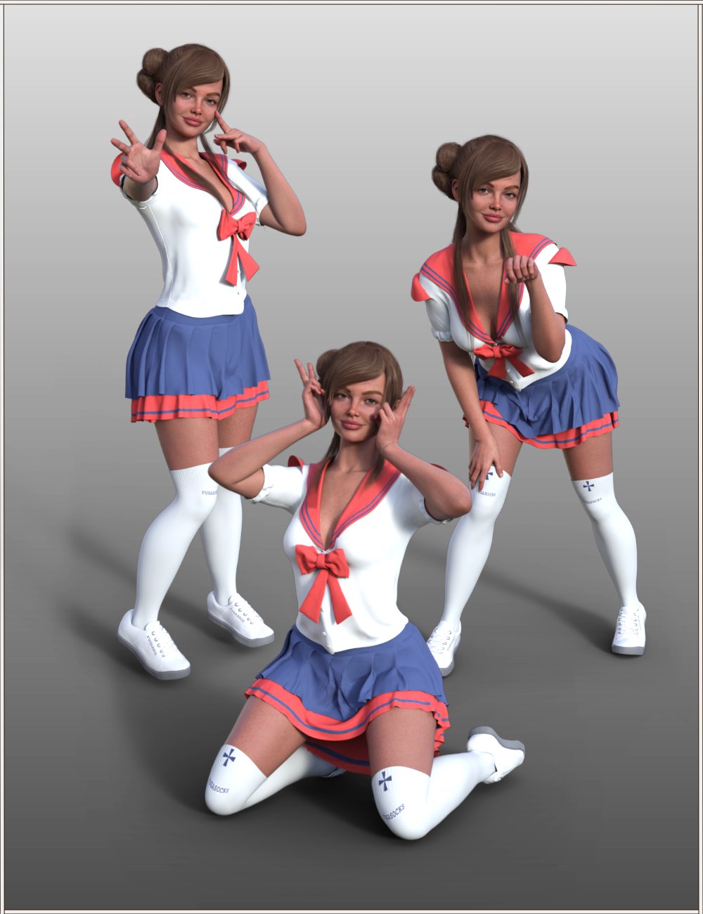 FG Japanese Girl Poses by: IronmanFugazi1968, 3D Models by Daz 3D