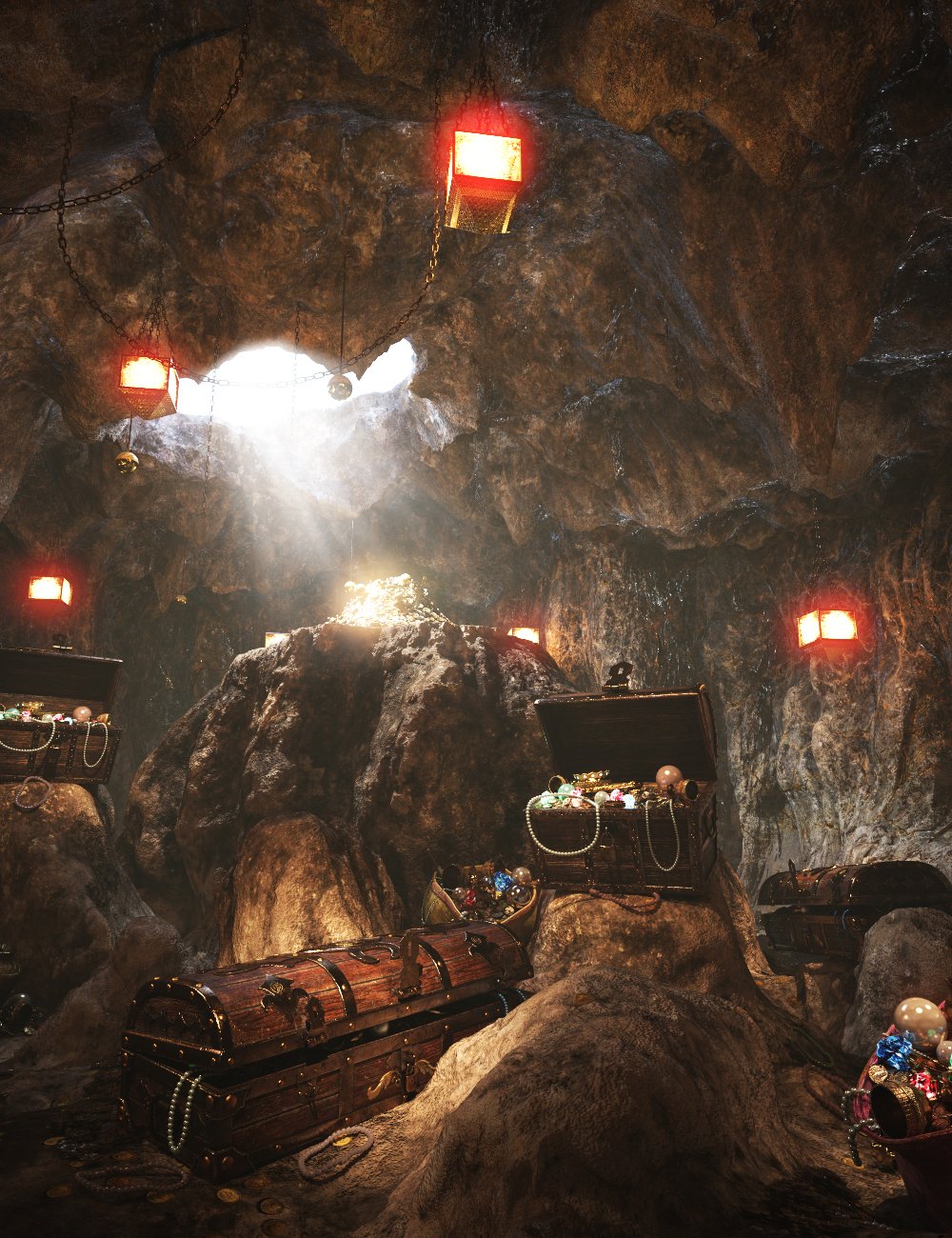 XI Arabian Treasure Chamber by: Xivon, 3D Models by Daz 3D
