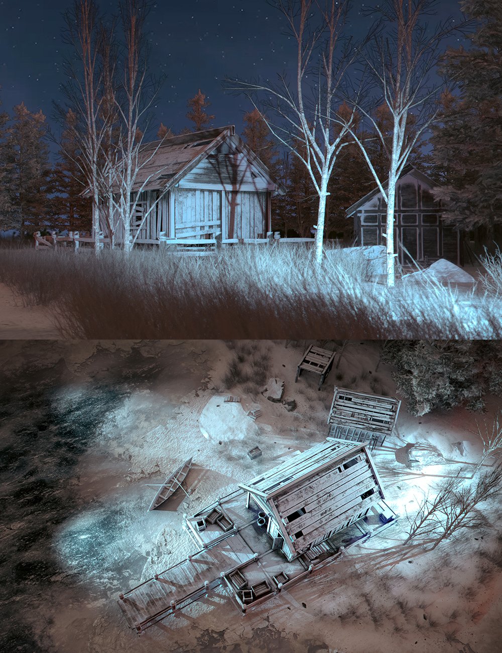 Frozen Lake Cabin by: Polish, 3D Models by Daz 3D