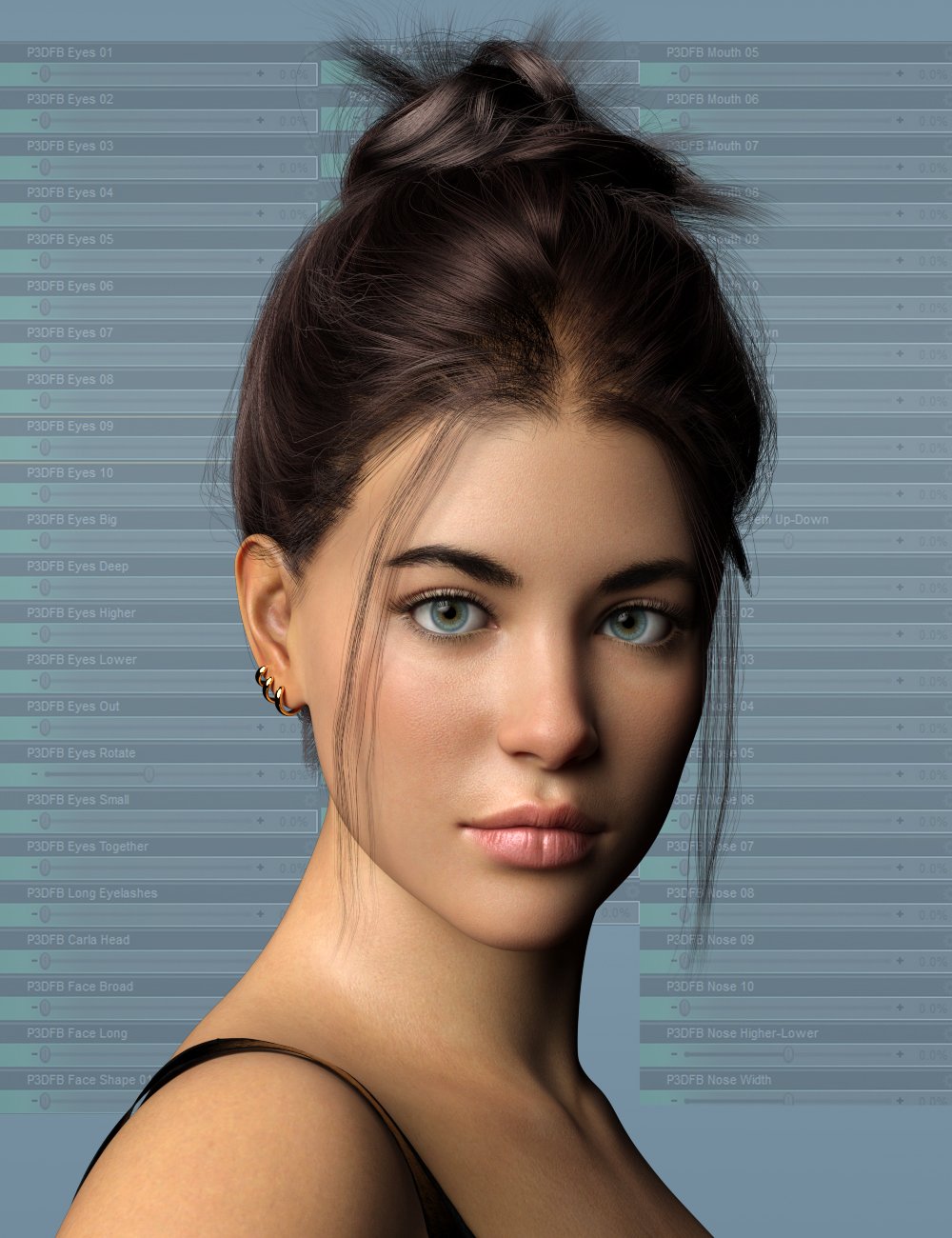 P3D Face Builder for Genesis 9 Feminine | Daz 3D